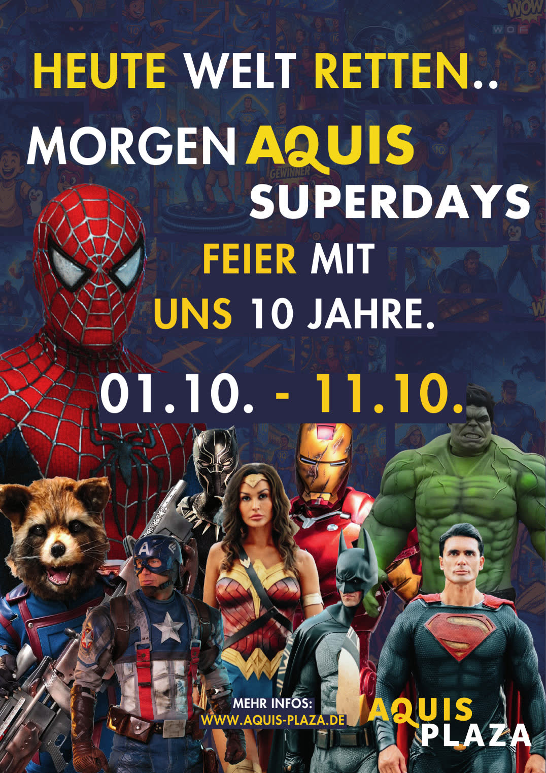 Das Kampagnenmotiv zum zehnten Geburtstag des Aquis Plaza.
