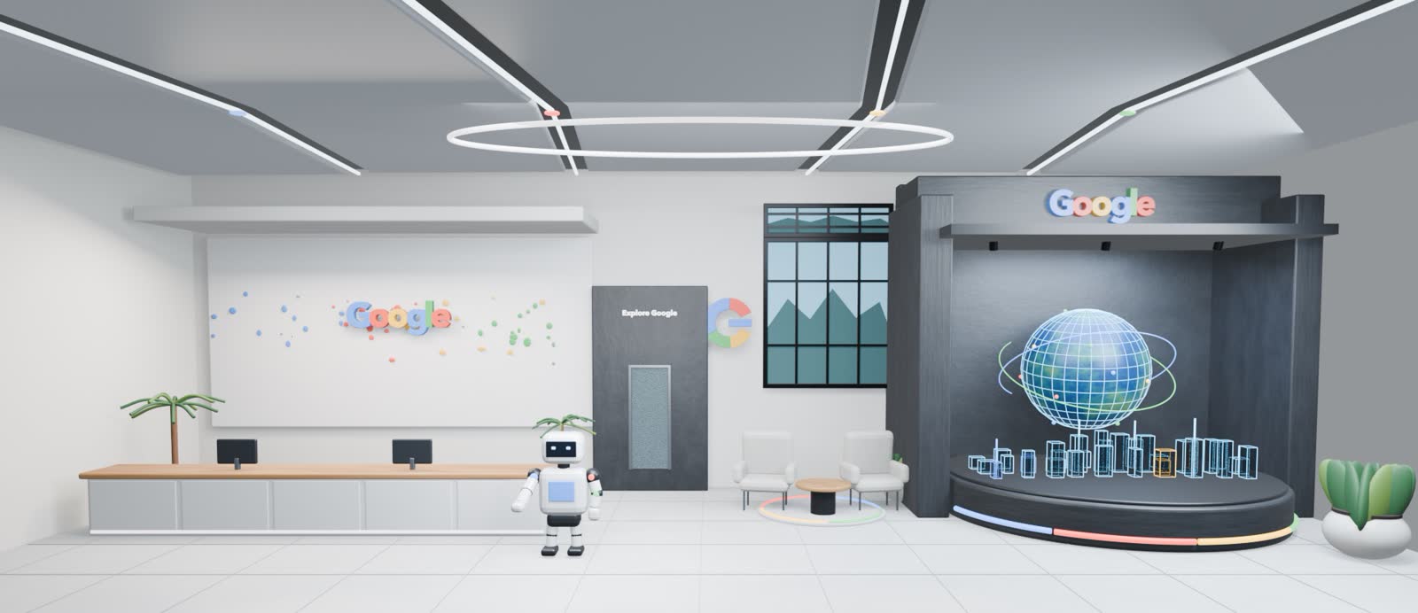 Google-inspirierte digitale Lobby